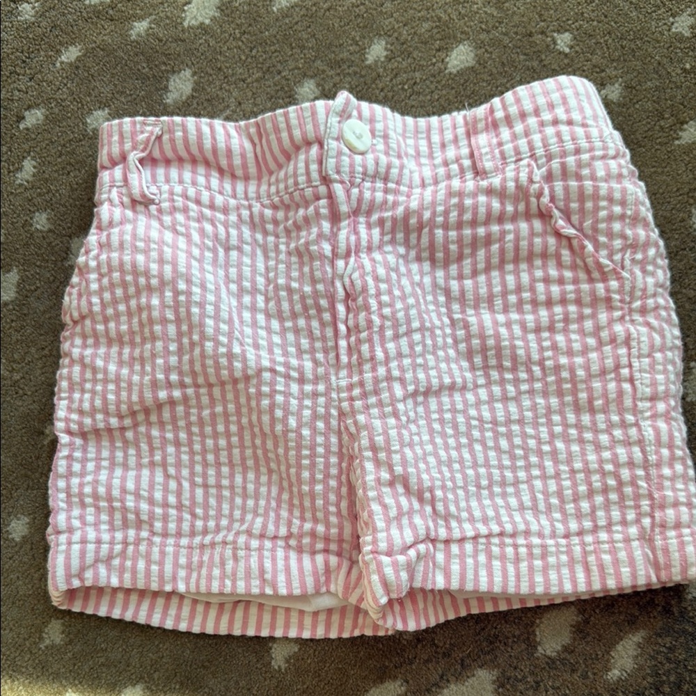 Kids Pink Striped Shorts